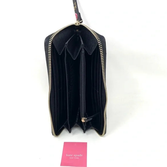 Kate Spade Women's Wallet Leather Neda Laurel Way Hazy Rose Roosterred WRLU5058 - Picture 6 of 6